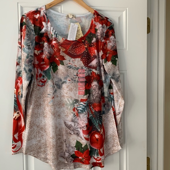 ONE WORLD Tops - Ladies Holiday Shirt 2XL by One World